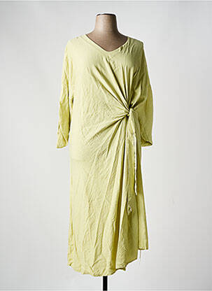 Rochie lungă mâneci lungi mâneci lungi verde PIMENT ROUGE femeie