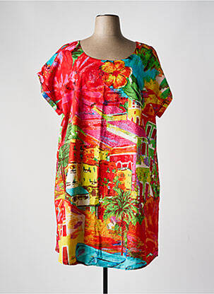 Rochie midi roșu ORIENTIQUE NATURALLY femeie