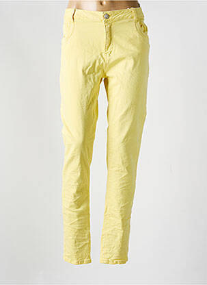 Blugi cu croială slim galben KAROSTAR femeie