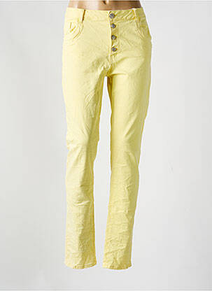 Blugi cu croială slim galben KAROSTAR femeie