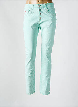 Blugi cu croială slim verde KAROSTAR femeie