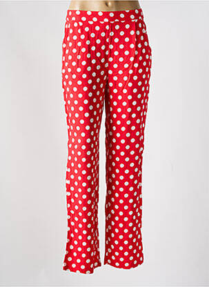 Pantalon drept țesătură poplin mărime normală roșu COMPAÑIA FANTASTICA femeie
