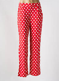 Pantalon drept țesătură poplin mărime normală roșu COMPAÑIA FANTASTICA femme
