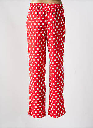 Pantalon drept țesătură poplin mărime normală roșu COMPAÑIA FANTASTICA femeie