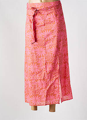 Fustă lungă roz CALIE femeie