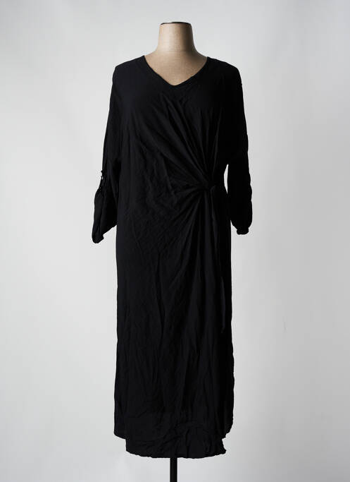 Rochie lungă negru PIMENT ROUGE femeie