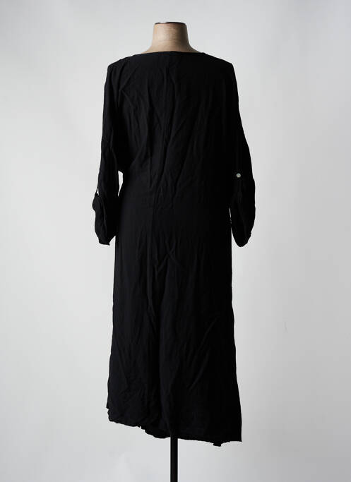 Rochie lungă negru PIMENT ROUGE femeie