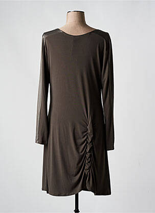 Rochie midi mâneci lungi mâneci lungi maro LAUREN VIDAL femeie