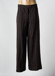 Pantalon larg țesătură poplin mărime normală maro SARAH PACINI femme
