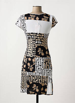Rochie scurtă mâneci scurte mâneci scurte negru FIFILLES femeie