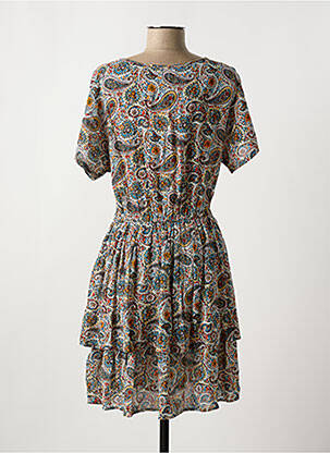 Rochie scurtă mâneci scurte mâneci scurte albastru COMPAÑIA FANTASTICA femeie