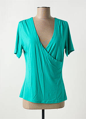 Tricou guler în v mâneci scurte verde BAKERY LADIES femeie