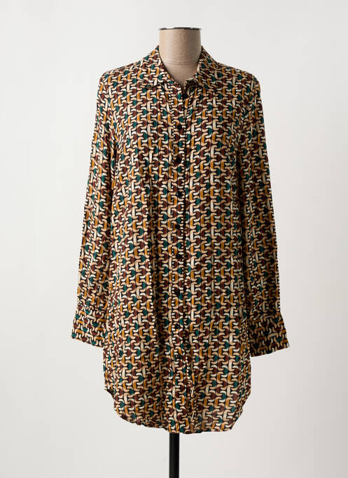 Tunică mâneci lungi maro SURKANA femeie