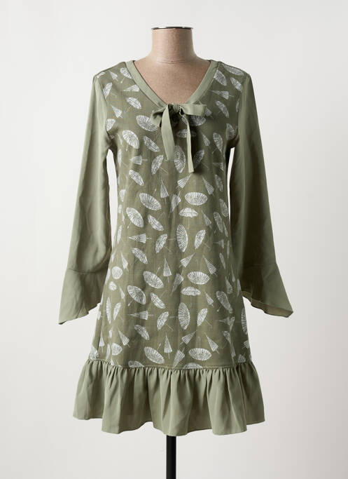 Rochie scurtă verde AKINOLAUDE femeie