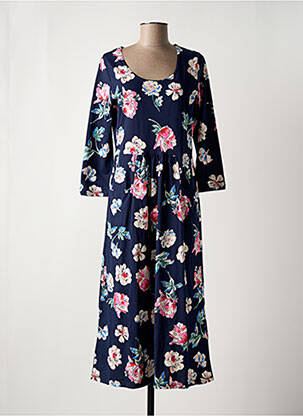 Rochie midi imprimeu floral mâneci 3/4 albastru JOULES femeie