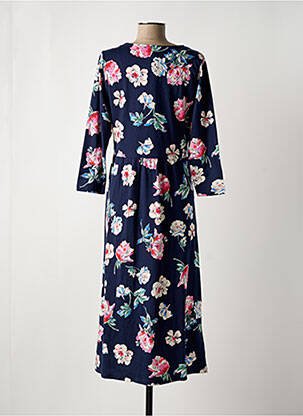 Rochie midi imprimeu floral mâneci 3/4 albastru JOULES femeie