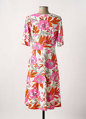 Rochie midi imprimeu floral mâneci scurte roz ZILCH femeie