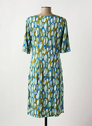 Rochie midi imprimeu fantezie mâneci scurte verde ZILCH femeie