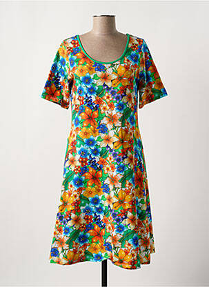 Rochie midi imprimeu floral mâneci scurte verde CISSI OCH SELMA femeie