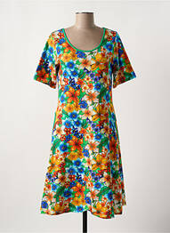 Rochie midi imprimeu floral mâneci scurte verde CISSI OCH SELMA femeie