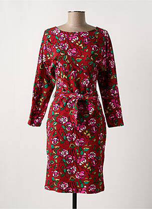 Rochie midi imprimeu floral mâneci lungi roșu WHO'S THAT GIRL femeie