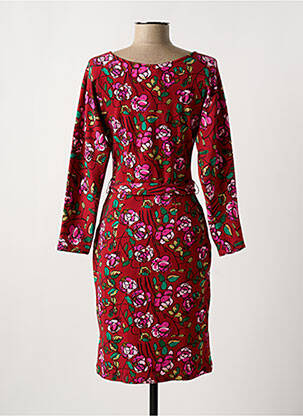 Rochie midi imprimeu floral mâneci lungi roșu WHO'S THAT GIRL femeie