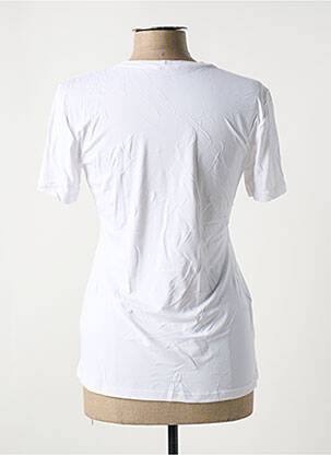 Tricou serigrafie flockată mâneci scurte alb ALTO GIRO femeie