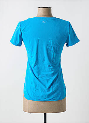 Tricou guler în v mâneci scurte albastru ALTO GIRO femeie