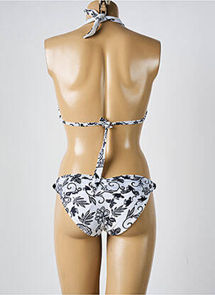 Costum de baie din două piese elasticitate top triunghiuri alb DESPI femeie