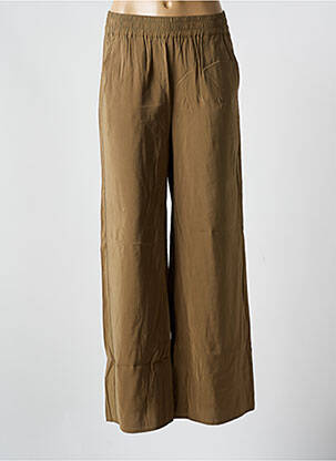 Pantalon drept talie elastică verde MINIMUM femeie