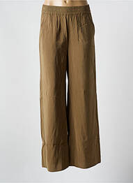 Pantalon drept talie elastică verde MINIMUM femme