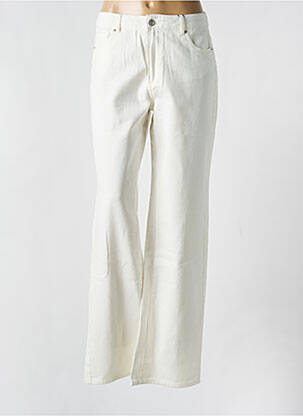 Blugi cu croială dreaptă alb PIECES femeie