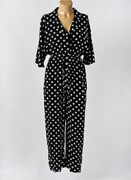 Salopetă-pantalon mâneci scurte mâneci scurte negru ARTLOVE femeie