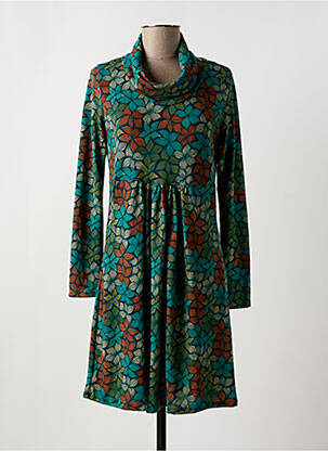 Rochie scurtă mâneci lungi mâneci lungi verde LINGAM femeie
