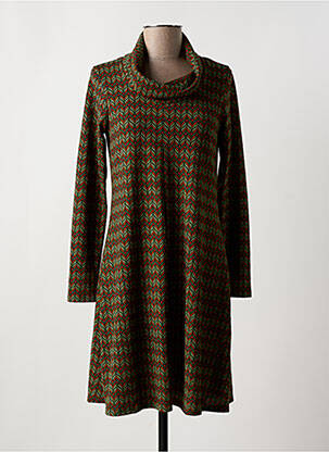 Rochie scurtă mâneci lungi mâneci lungi verde LINGAM femeie