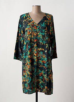 Rochie midi imprimeu floral mâneci lungi verde LA FIANCÉE femeie