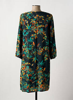 Rochie midi imprimeu floral mâneci lungi verde LA FIANCÉE femeie