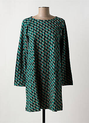 Rochie scurtă croială evazată mâneci lungi verde PRINCESSE NOMADE femeie