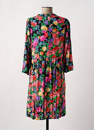 Rochie midi imprimeu floral mâneci 3/4 negru LA FIANCÉE femeie