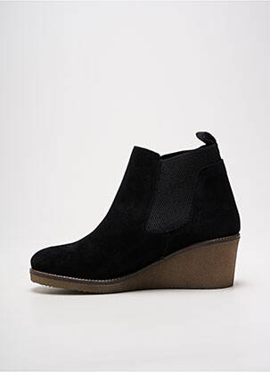 Botine/ghete nubuc toc de 4 la 6 cm negru COTEMER femeie