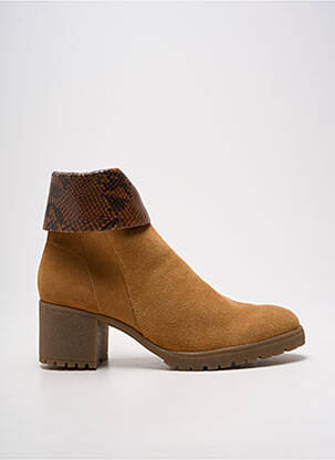 Botine/ghete nubuc toc de 4 la 6 cm maro HIRICA femeie