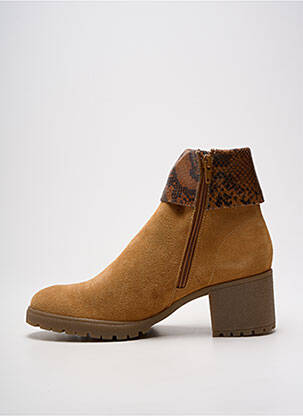 Botine/ghete nubuc toc de 4 la 6 cm maro HIRICA femeie