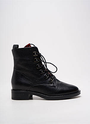Botine/ghete material neted toc plat până la 3 cm negru METAMORF'OSE femeie