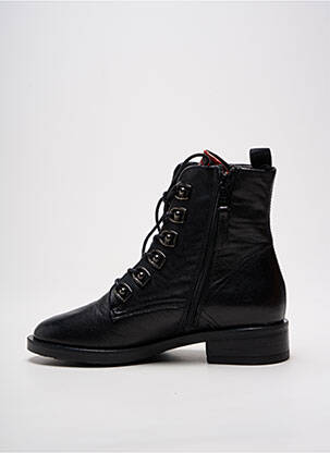 Botine/ghete material neted toc plat până la 3 cm negru METAMORF'OSE femeie