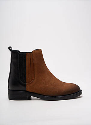 Botine/ghete material neted toc plat până la 3 cm maro ELUE PAR NOUS femeie