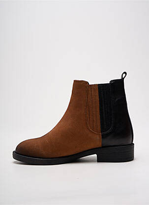 Botine/ghete material neted toc plat până la 3 cm maro ELUE PAR NOUS femeie