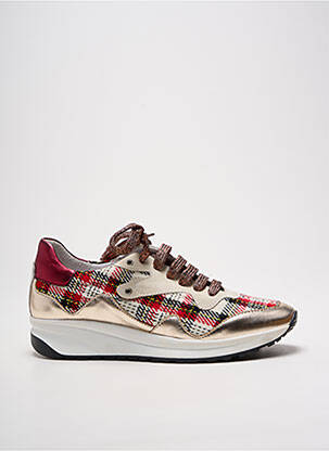 Adidași material neted toc de 4 la 6 cm auriu VADDIA femeie