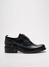 Derby-uri țesătură satinată toc plat până la 3 cm negru REGARD femme