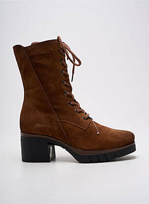 Botine/ghete nubuc toc de 4 la 6 cm maro PAULA URBAN femeie