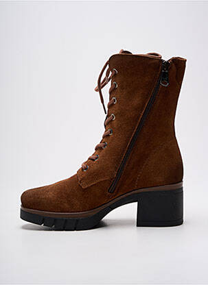 Botine/ghete nubuc toc de 4 la 6 cm maro PAULA URBAN femeie